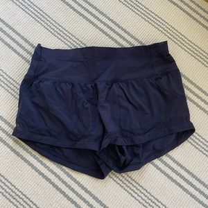Lululemon pace perfect navy shorts